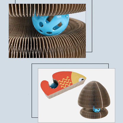 Magic Organ Foldable Cat Scratch Board Toy